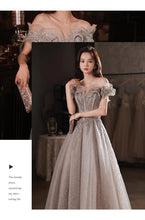 Load image into Gallery viewer, One Shoulder Fairy Style Evening Dress
