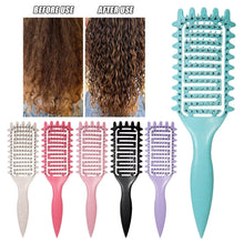 Load image into Gallery viewer, 3 in 1 Curl Define Styling Brush Hollow Out Detangling Hair Brush Tangled Hair Comb Shaping Defining Curls Barber Styling Tools

