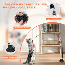 Load image into Gallery viewer, Cat Teaser Toy - Interactive Bell &amp; Feather Wand - Long Suction Cup Pole for Exciting Playtime Adventures - Ultimate Cat Toy

