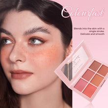 Load image into Gallery viewer, Matte Blush Palette Highly Pigmented Long Lasting Face Makeup Natural Finish Brighten Skin Contour Highlight Powder
