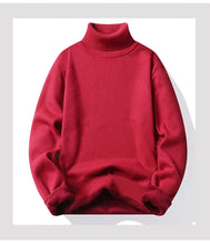 Load image into Gallery viewer, Men's Fleece Thicker Sweater Turtleneck Warm Pullover High Quality Male Slim Knitted Wool Sweaters For Winter Plus Size 4XL
