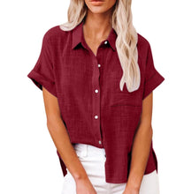 Load image into Gallery viewer, Summer Women Shirts Tops Cotton Linen T-shirt Women Top Camisas Mujer Casual T-Shirt Streetwear Loose Female T-Shirts New Shirt
