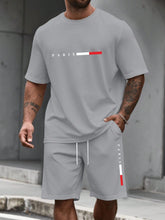 Load image into Gallery viewer, Men's Tracksuit 2 Piece O-neck Short Sleeve Shirt Shorts Set Men's Running Suit Plus Size T Shirts Man Clothing Summer T-shirt
