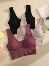 Load image into Gallery viewer, Sports Yoga Women's Bra Ribbed Shockproof Fitness Workout Bralette Sexy Elastic Backless Underwear Push-Up Bra Sportswear Tops
