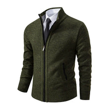 Load image into Gallery viewer, Stand Collar Fleece Zip Cardigan

