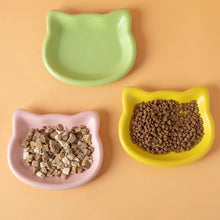 Load image into Gallery viewer, Pastel Cat Head Feeding Dish
