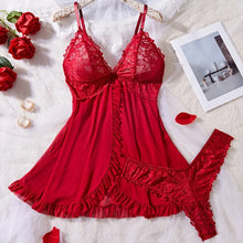 Load image into Gallery viewer, Ultra Thin Lace Suspender Sleepwear
