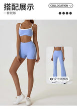 Load image into Gallery viewer, Woman Yoga Sport Outfit for Fitness Two Pieces Short Pant Sets Suits Tracksuit Sportswear Woman Gym Yoga Workout Clothes
