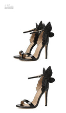 Load image into Gallery viewer, Fashion Women's High Heels Bow Women Sandals Patent Leather Open Toe Party Shoes Buckle Ultra High Heels Women Shoes New Zapatos
