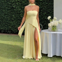 Load image into Gallery viewer, Backless High Split Summer Dress
