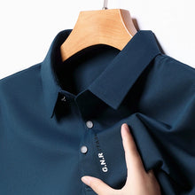 Load image into Gallery viewer, Men's Short Sleeve Solid Color Polo Shirt Breathable Comfortable Elastic Top New Arrivals Casual Business Style
