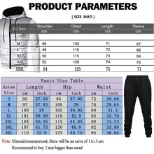 Load image into Gallery viewer, Mens Tracksuits+Sweatpants Two Pieces Suits 2025 Winter Print Zipper Hooded Sweatshirt Casual Fitness Jogging Sports Pants Sets
