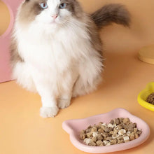 Load image into Gallery viewer, 1PC Cat-Shaped Pet Bowls, Pastel Color Cute Animal Design, Non-Slip Pet Food Dish, Ideal for Cats, Trendy Pet Accessory for Home
