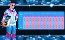 Load image into Gallery viewer, Tracksuit Costumes for Men 90s Hip Hop Shell Suit Costume Mens 80s Retro Tracksuit Jacket Disco Costume Windbreaker and Pants
