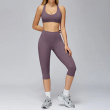Load image into Gallery viewer, Yoga Set 2PCS Women Sportswear Workout Clothes Seamless Athletic Wear Gym Legging Fitness Bra Crop Top Long Sleeve Sports Suits
