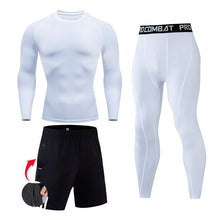 Load image into Gallery viewer, Men's Compression Sportswear Suits Gym Tights Training Clothes Workout Jogging Sports Set Running Rashguard Tracksuit For Men
