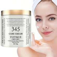 Load image into Gallery viewer, YUITIKUE 345 Care Cream 100g - 3-in-1 Formula: Firms, Deeply Hydrates &amp; Brightens, For All Skin Types, Natural Ingredients
