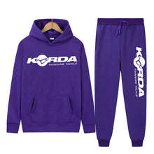 Load image into Gallery viewer, Men's Women 2Pcs Sets Fleece Sweatshirt Hoodies Pants Korda Inspired Tribute Male Sportswear Tracksuits Unisex Ensemble Homme
