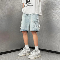 Load image into Gallery viewer, Retro High Street Denim Shorts
