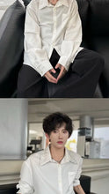 Load image into Gallery viewer, Men's Satin Shirt with Embellished Collar
