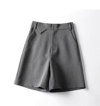 Load image into Gallery viewer, Suit Shorts Women's Summer New High-waist Slim Mid-pants A-line Wide-leg Pants
