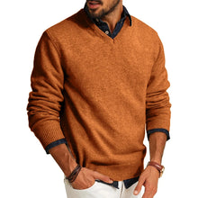 Load image into Gallery viewer, Men’s V-Neck Smart Casual Knit Pullover
