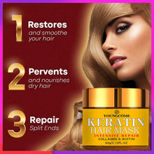 Load image into Gallery viewer, Hair Repairs Hair Mask Biotin Collagen Keratin Treatment Hairs Conditioner Hair Essential Oil Nourishing for Dry Damaged
