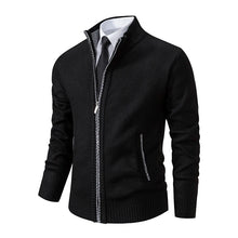 Load image into Gallery viewer, Stand Collar Fleece Zip Cardigan
