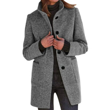 Load image into Gallery viewer, Womens Wool Cardigan Coats With Pockets Ladies Lapel Long Jacket Coat Fashion Solid Casual Winter Jackets for Women Plus Coat
