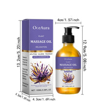 Load image into Gallery viewer, Lavender Relaxing Massage Oil Moisturizing Body Skin Smoothing Soft Stress Relief Muscle Sore Help Sleep Gua Sha Fragrance Oil
