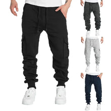 Load image into Gallery viewer, New Mens Sweatpants Straight Fit Joggers for Sports and Streetwear Loose Oversized Drawstring Long Pants Men Multi-pocket Pants
