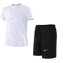 Load image into Gallery viewer, 2025 Summer Fashion Men's Tracksuit T-shirt Shorts Set Leisure Short Sleeve Set Jogging Gym Suit Brand Clothing
