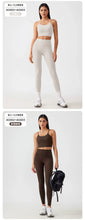 Load image into Gallery viewer, Women's Workout Set: Shock-Absorbing, Pushing-Up, Side-Bust-Control Sports Bra with High-Waisted Peach-Butt Yoga Top
