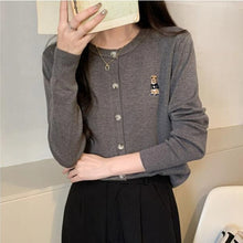 Load image into Gallery viewer, Korean V Neck Knit Cardigan
