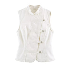 Load image into Gallery viewer, Women's Tops 2026 Summer New Fashion Retro Denim Blouse Women's Chic Summer Travel Joker Youth Blouse Vest
