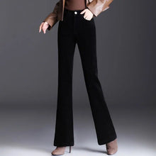Load image into Gallery viewer, High Waist Corduroy Women's Pants Spring Autumn Winter Fashion Micro Flared Casual Trousers Slimming Warm Long Pants
