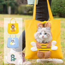 Load image into Gallery viewer, Pet Canvas travel Bag  Shoulder outdoor carrier Bag Cats and Dogs Tote Bag Small Pet Carrier Bag Fashionable Breathable
