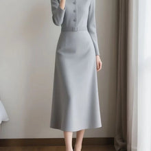Load image into Gallery viewer, Elegant O-Neck A-Line Midi Dress
