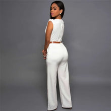 Load image into Gallery viewer, Elegant Deep V Wrap Jumpsuit
