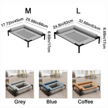 Load image into Gallery viewer, Pet Furniture Mesh Elevated Dog Beds Breathable Removable Raised Dog Bed with Pillow Outside Dog Bed Cat Patio Sunbathing
