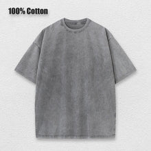 Load image into Gallery viewer, Vintage Washed T-shirts 100% Cotton Gym Muscle Rat Print Crew Neck Tshirts Casual Goth Hip Hop Streetwear Women Men Summer Tee
