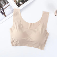 Load image into Gallery viewer, Wire-Free Sports Bra Seamless Ice Silk Small Chest Push-up Bra Prevent Sagging Thin Back Beauty Large Size Bra

