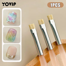 Load image into Gallery viewer, Nail Art Texture Brush French Tip Styling Nail Brush Light Therapy Brush Plastic Manicure Painting Tool Nail Art Polish Brush
