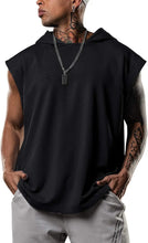 Load image into Gallery viewer, 2026 Men Tank Top  Fitness Training Pullover Leisure Fashion Sleeve Men's Hooded Vest Solid Color Tank Tops For Male
