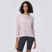 Load image into Gallery viewer, Yoga Long Sleeve Workout Top Running Clothes Physical Shirts &amp; Blouses Top Fitness Loose T-shirt Clothing Sportswear Woman Gym
