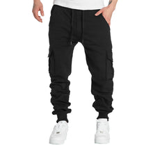 Load image into Gallery viewer, New Mens Sweatpants Straight Fit Joggers for Sports and Streetwear Loose Oversized Drawstring Long Pants Men Multi-pocket Pants
