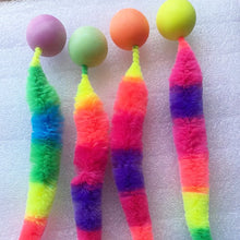 Load image into Gallery viewer, Cat interactive toys Tickle Cat Colorful bouncing ball Pet supplies Puzzle teasing indoor cat worm caterpillar elastic toy
