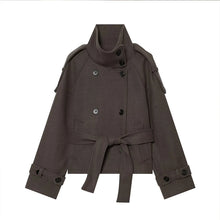 Load image into Gallery viewer, New Women's Jackets &amp; Coats Autumn 2026 Fashion Loose Belt Elegant Turtleneck Warm Winter Jackets Women's Chic Youth Street Coat
