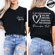Load image into Gallery viewer, Women Tshirts Sport Casual T-Shirts Breathable Short Sleeve Oversized Tshirt To The Person Behind Me: You Are Amazing T-Shirts
