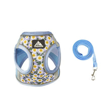 Load image into Gallery viewer, Cat Accessories Floral Pet Harness Reflective Meash Cat Chest Strap Adjustable Anti Escape Dog Leash Set Kitten
